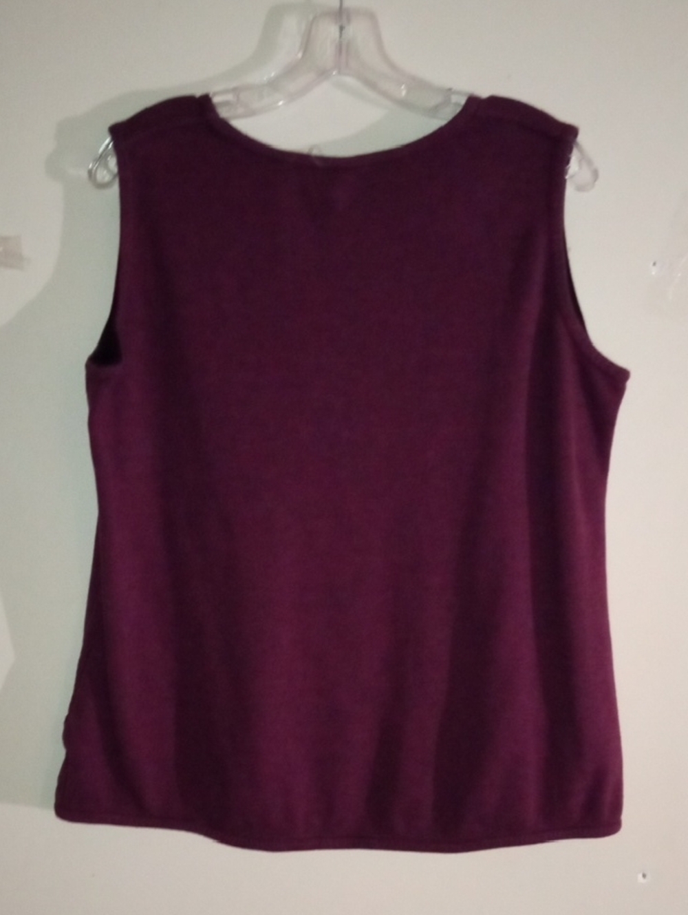 Parsley And Sage Sleeveless Scoop Neck Tank Top - Plum Cotton-Rayon Blend - Picture 3 of 7